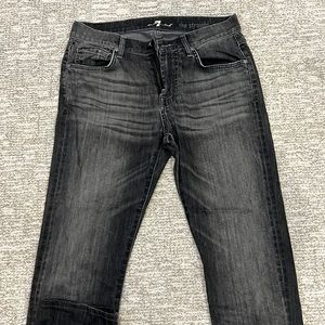Men’s 7 for all mankind straight jeans black 30
